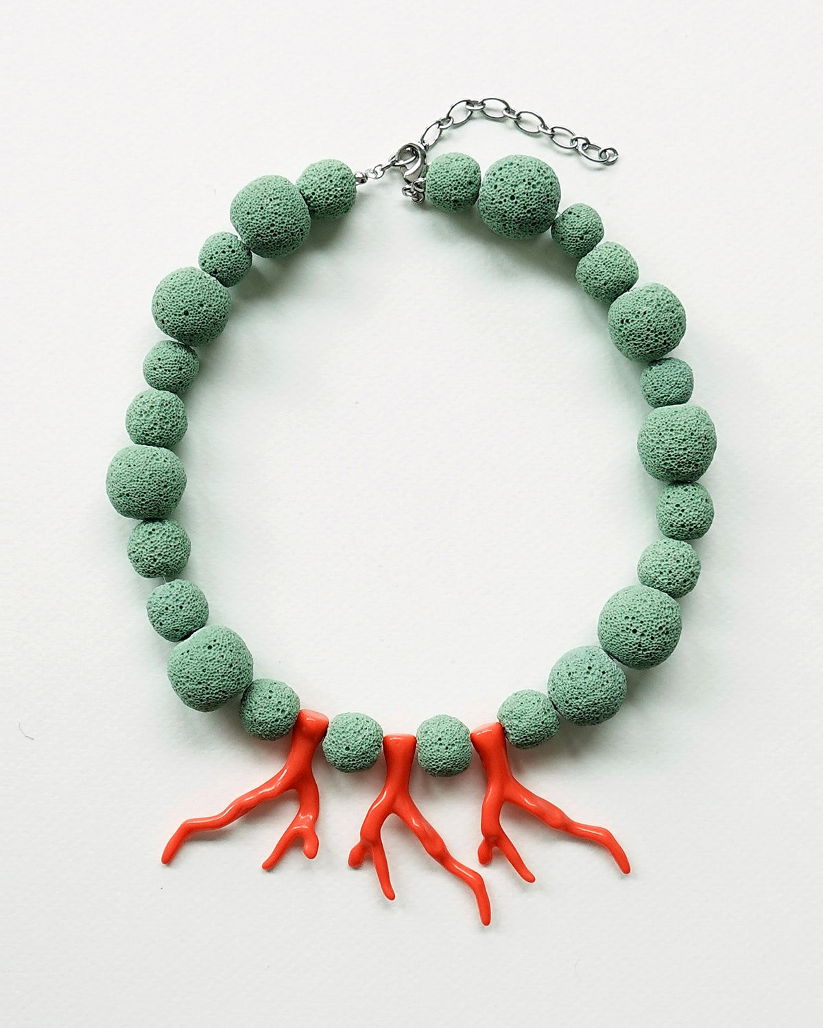Coral Green Necklace